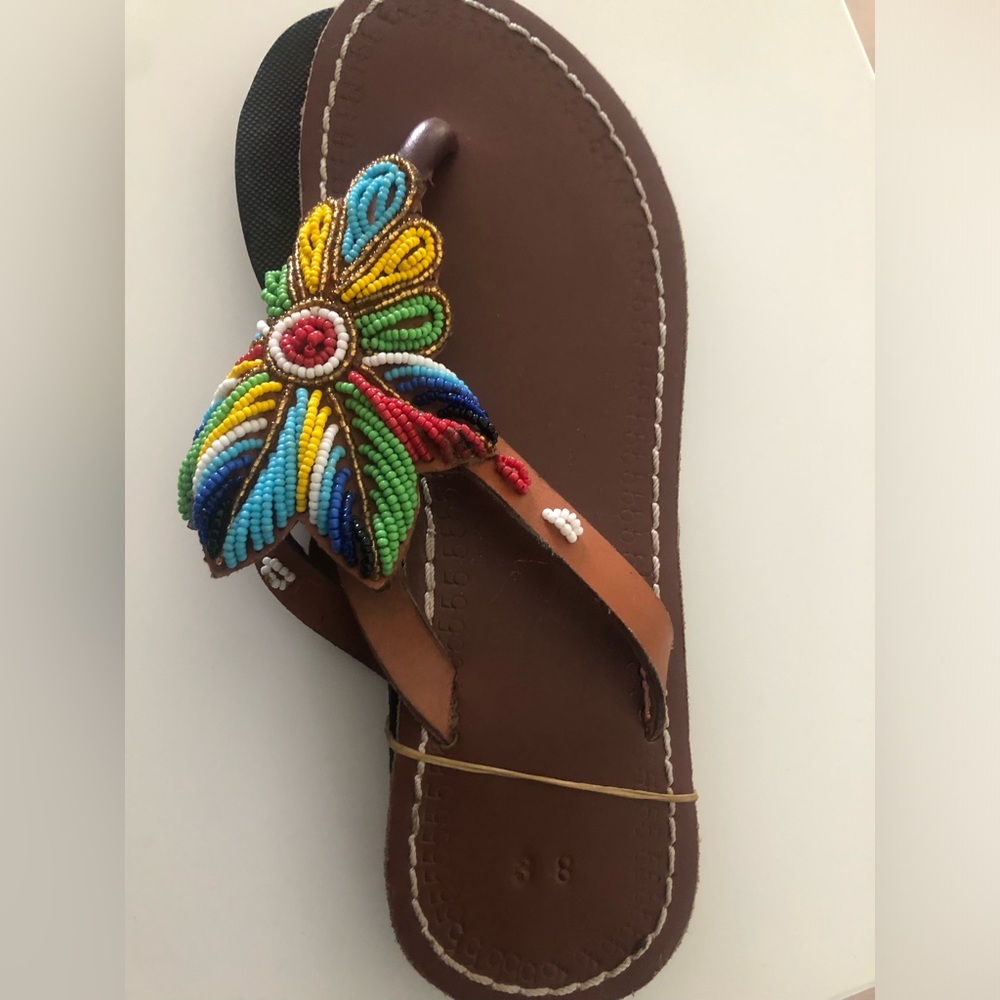 Colorful Beaded Sandals